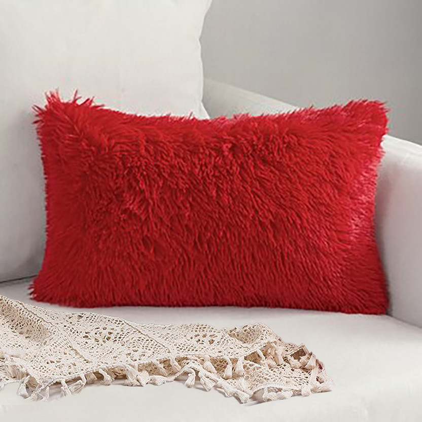 PICKKART Microfibre Sleeping Pillow Pack of 1 Solid(Red)