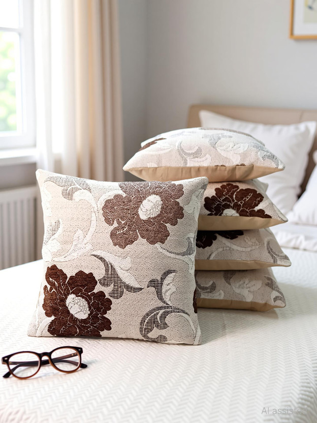 Real Real Desi Chenille Cushions Cover(40 cm*40 cm, Pack of 5, Beige) - Flipkart Deal