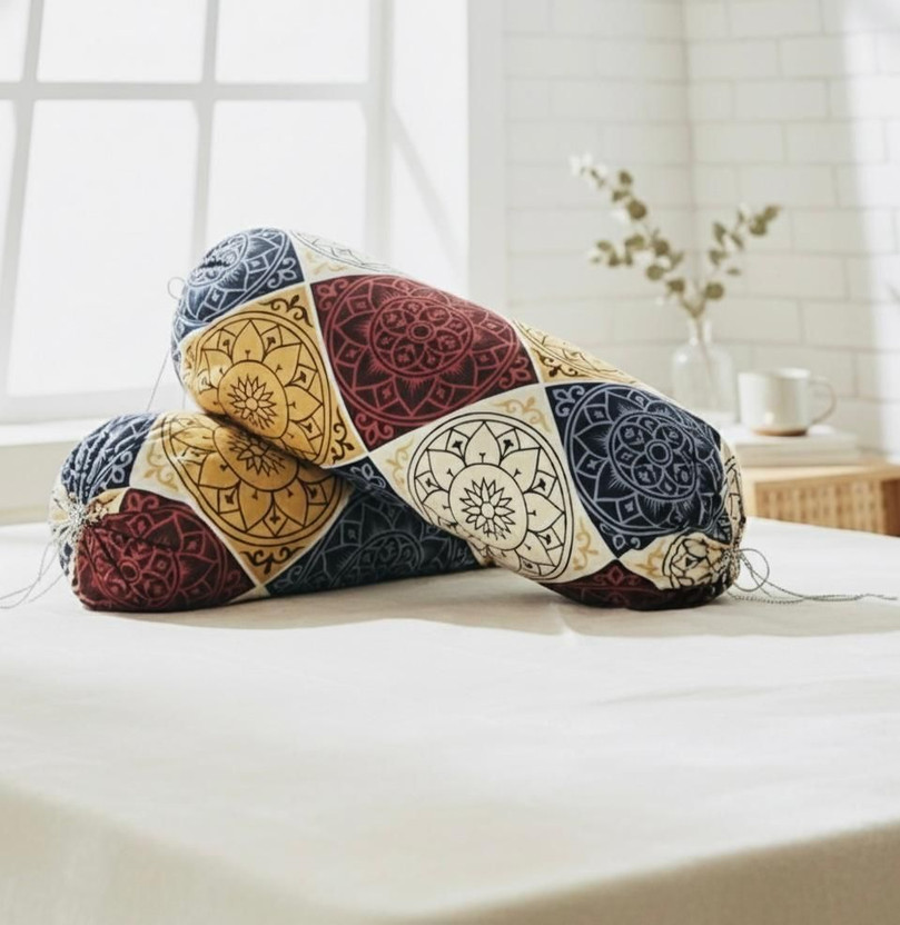 NARWAL'S COLLECTION Polycotton Bolsters Cover(40.64 cm*81.28 cm, Pack of 2, Multicolor)