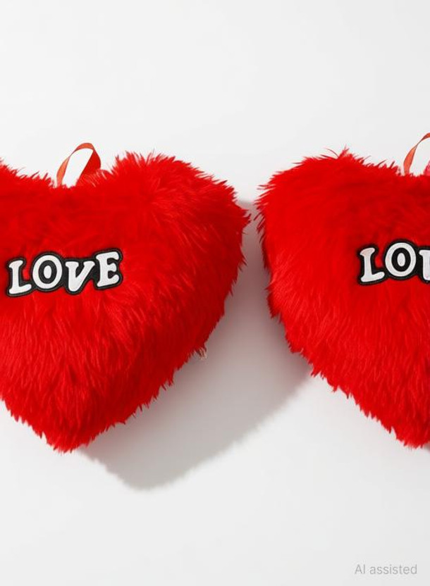 KDG Polycotton Cushions & Pillows Cover(40 cm*35 cm, Pack of 2, Red)