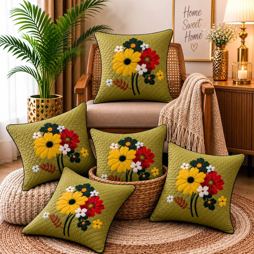 lexuscollection lexuscollection Cotton Cushions Cover(16 cm*16 cm, Pack of 5, Green) - Flipkart Deal