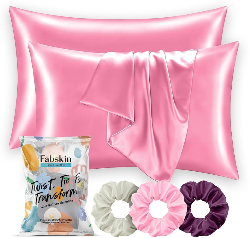 Fabskin Fabskin Satin Pillows Cover(6 cm*15 cm, Pack of 2, Pink) - Flipkart Deal