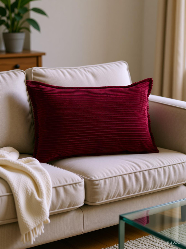 PRINDA Velvet Pillows Cover(45.72 cm*71.12 cm, Pack of 2, Maroon)