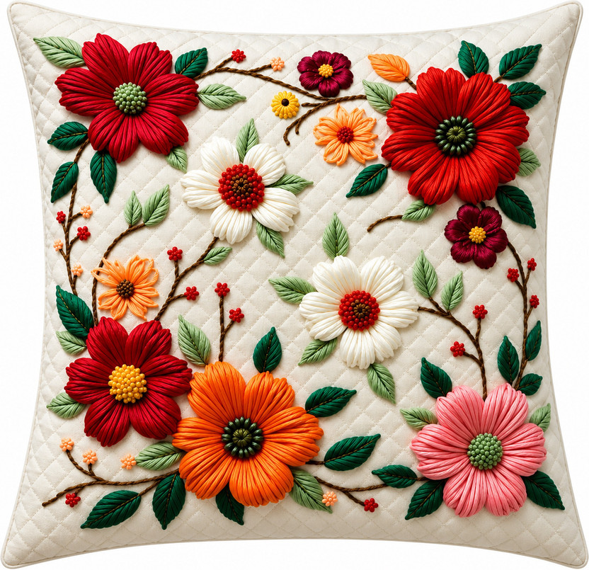 vstraders Cotton Cushions Cover(40 cm*40 cm, Pack of 5, Multicolor)