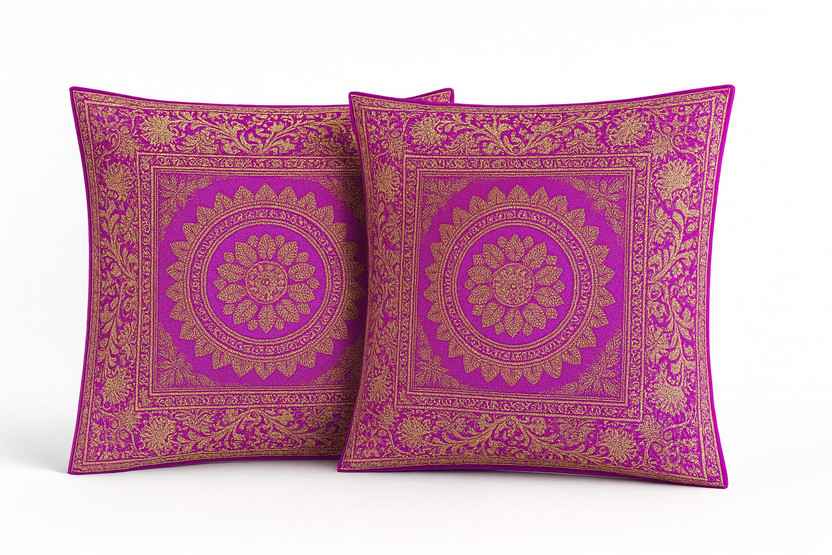 OSWAL OSWAL ARTS Brocade Cushions Cover(17 cm*17 cm, Pink) - Flipkart Deal
