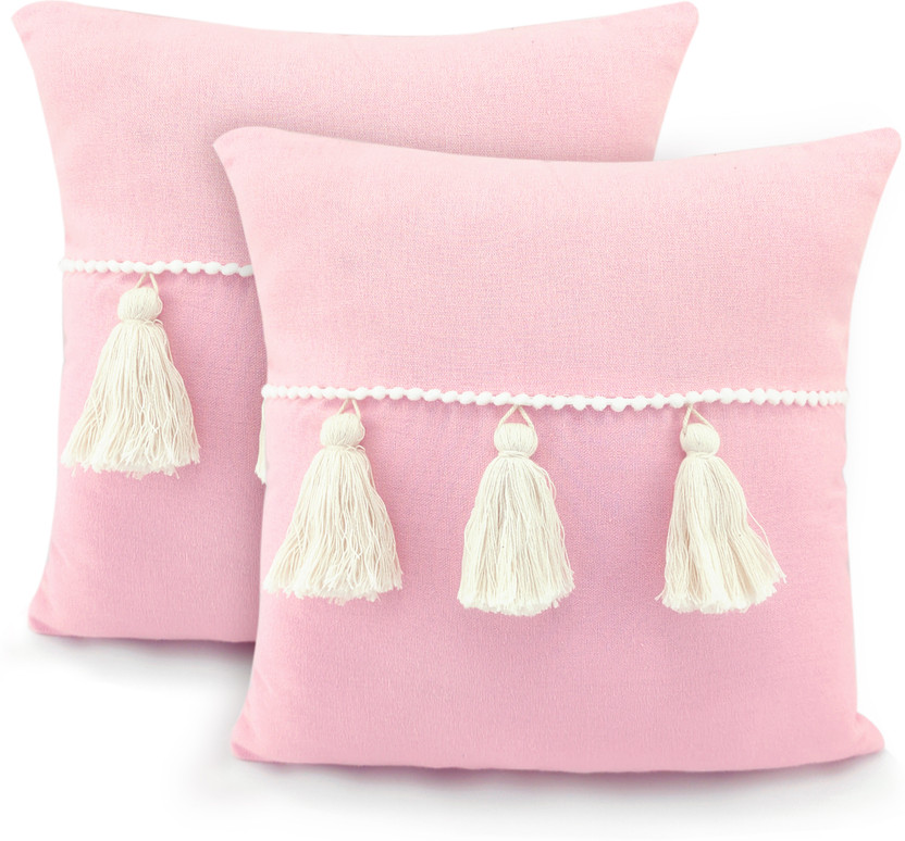 BIRDWING BIRDWING Cotton Cushions & Pillows Cover(30 cm*30 cm, Pack of 2, Pink) - Flipkart Deal