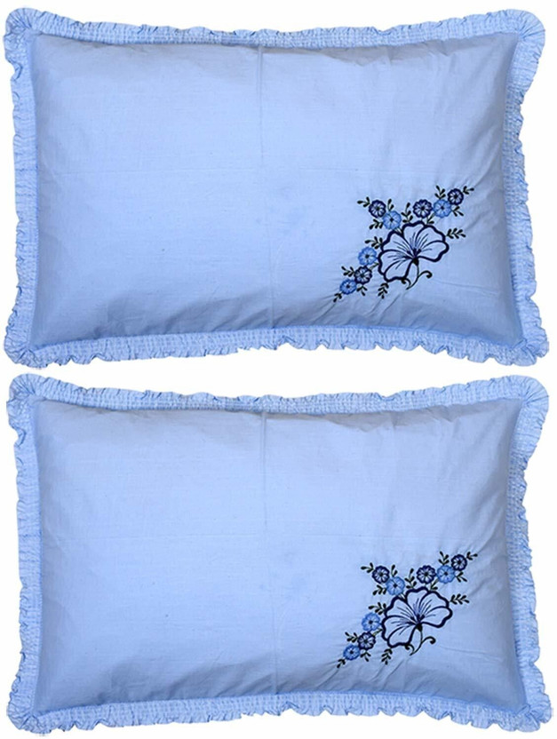 KUBER INDUSTRIES Cotton Pillows Cover(50 cm*73 cm, Pack of 2, Blue)