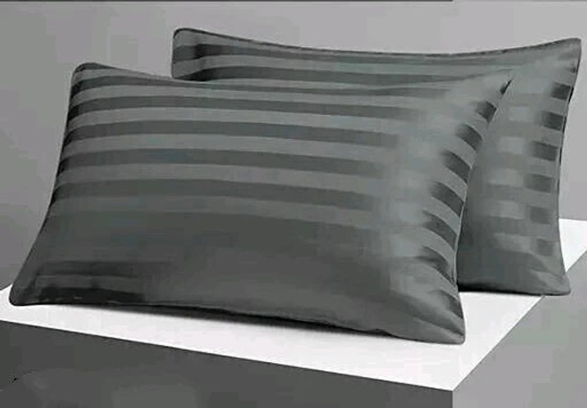 Decor Home Cotton Pillows Cover(80 cm*50 cm, Pack of 2, Grey)