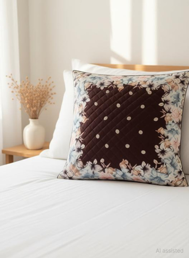 Satyamstiching Polyester Cushions Cover(40 cm*40 cm, Pack of 5, Multicolor)