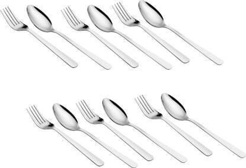 Classic Essentials Spoon ,Fork Stainless Steel Cutlery Set(Pack of 12)