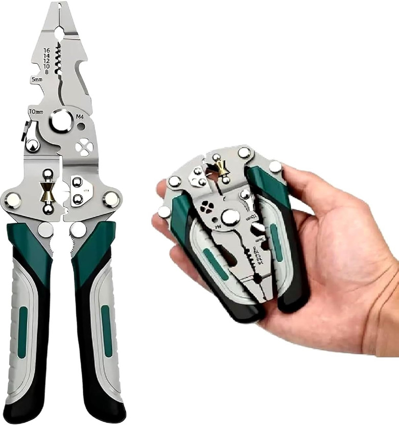 CartFiller Multifunctional pro wire cutter, Crimper, Stripper Lineman Plier(Length : 8.5 inch)