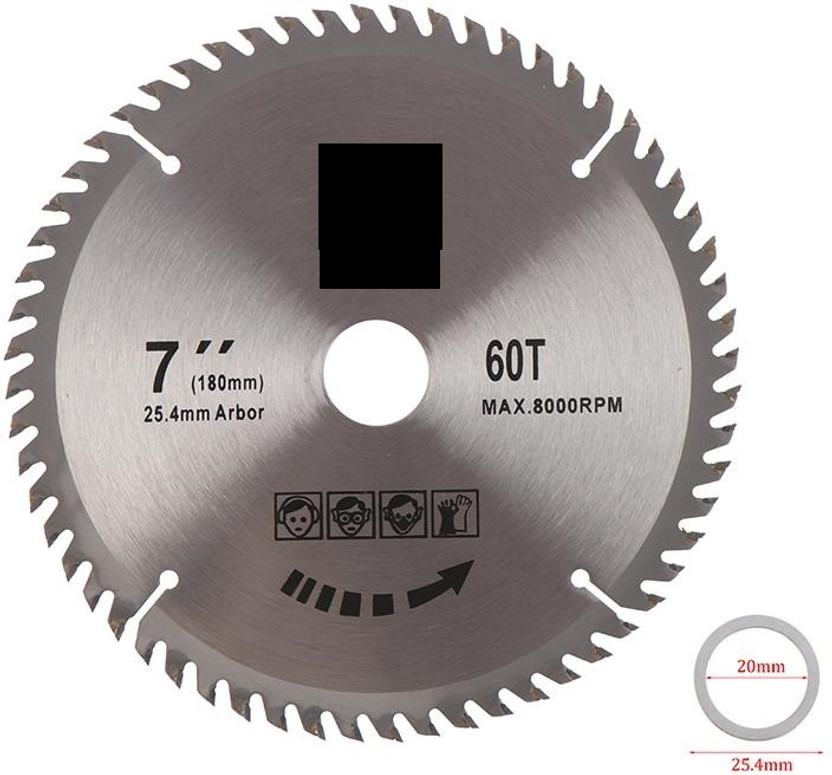 Gadariya King 7 Inch Circular Tungsten Carbide Saw For Wood Woodworking 7*60 teeth Wood Cutter