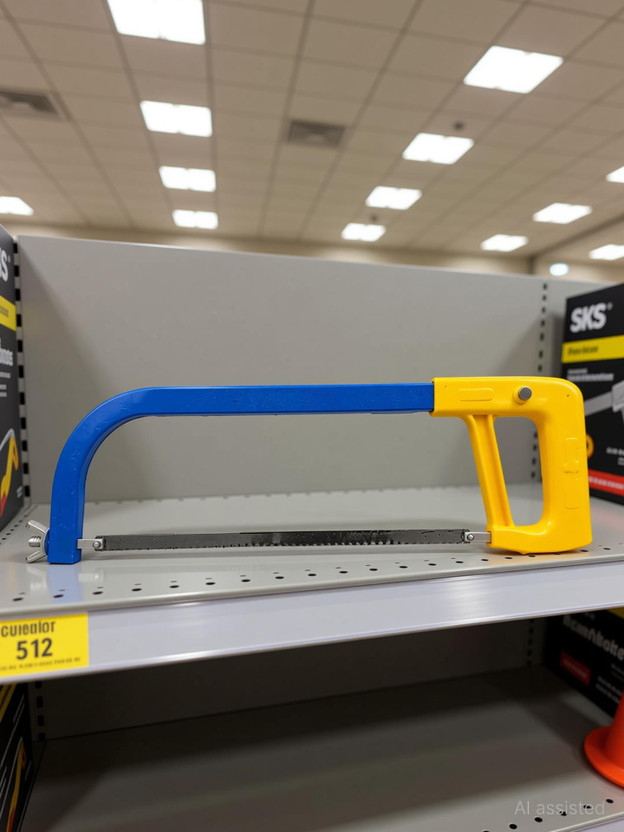 SKS AGRICO Heavy Duty Hacksaw Frame 12 Inch with Blade | Metal Cutting Hand Saw Tool Hacksaw Cutter Pipe Cutter