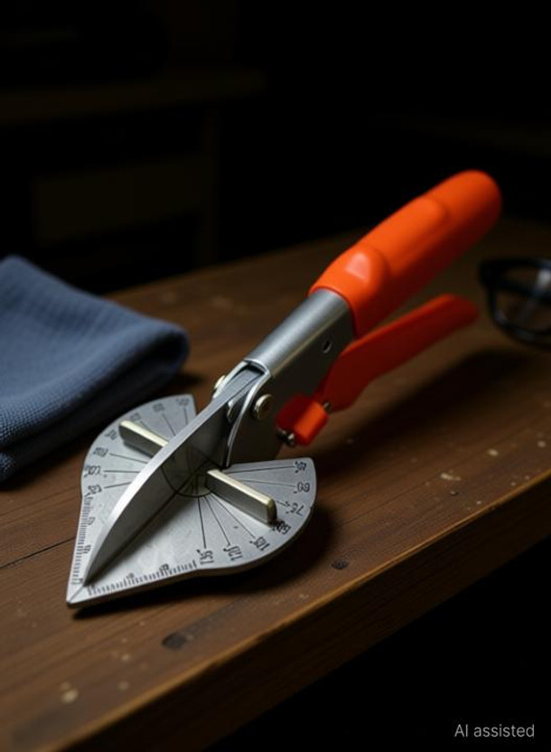 RanPra 45°-135° Adjustable Multi Angle Scissors Trunking Shear Wood Miter Cutting Multi Angle Miter Shear Cutter Multi Angle Miter Shear Metal Cutter