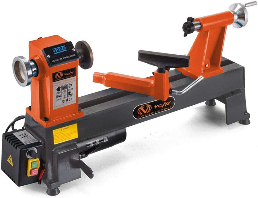VOLTZ Wood Lathe VZ-WL-2.0 NEWDL-06 550W Digital Readout Benchtop Wood Lathe 12x18inch Variable Speed Lathe Machine Woodturning Lathe Machine Wood Cutter