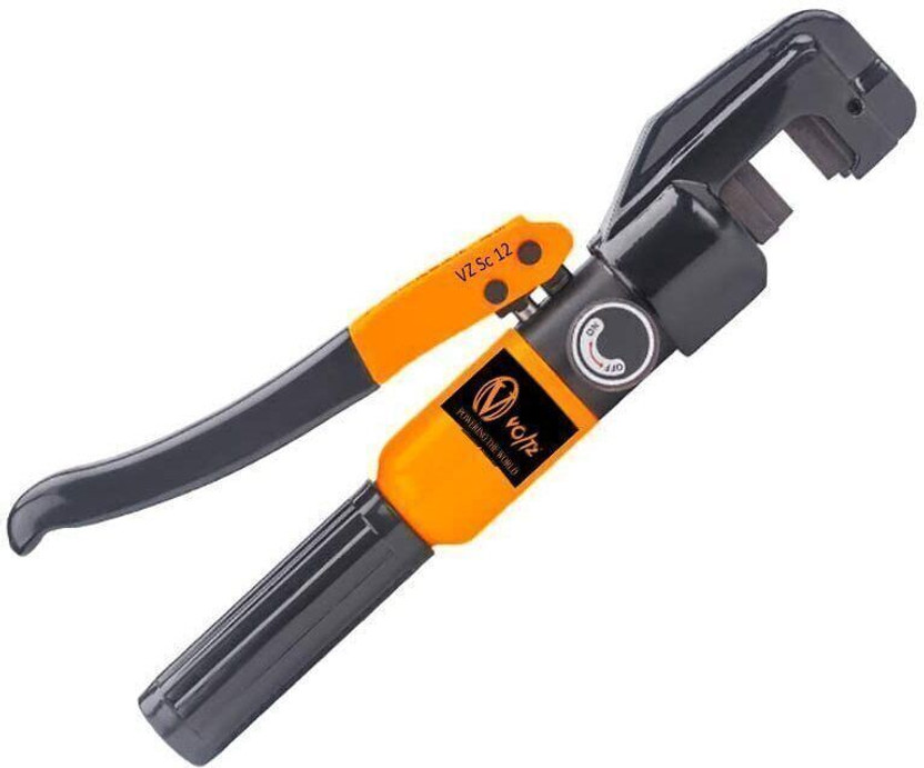 VOLTZ SC-12 Manual Hydraulic Rebar Cutter 6T Steel Rebar Cutting Tool Hand Rebar Cutting Machine for Cutting Steel Bar Range ?4-12mm with Two Cutter Heads SC-12 Hydraulic Rebar cutter Pipe Cutter
