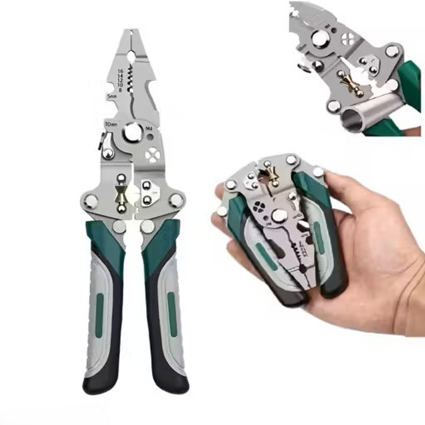 AEDEE ENTERPRISE Multifunction Stainless Steel Wire Stripper/Wire Crimping Tool Wire Cutter, Wire Crimper, Cable Stripper, Wiring Tools Multi-Function Hand Tool Wire Cutter