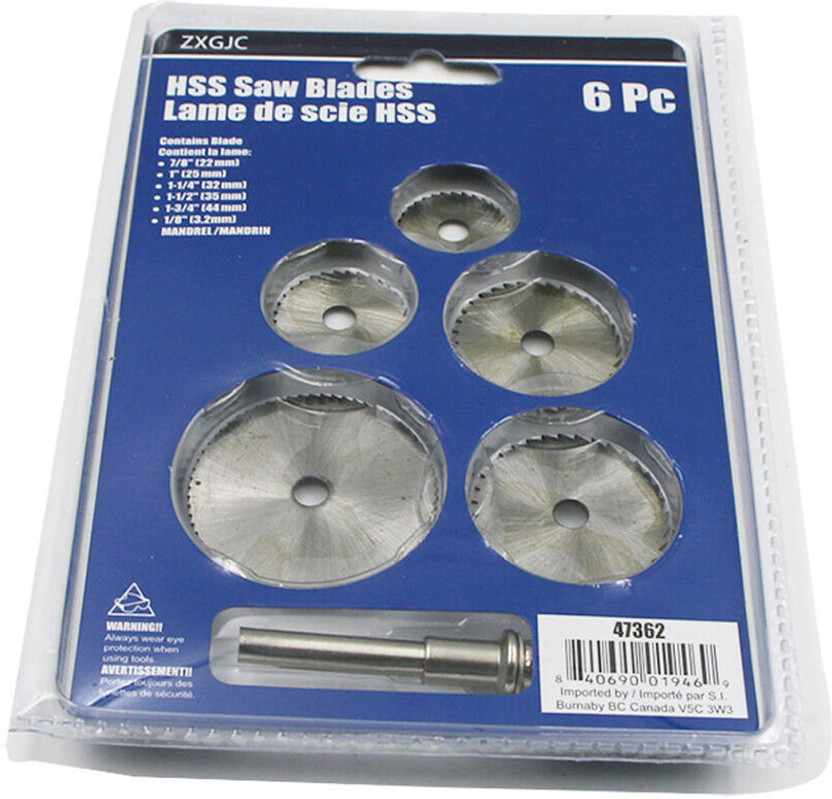 NITYA 6PCS HSS Circular Saw Blade Set For Dremel Rotary Tool Cutting Wheel Discs Drill Wood Cutter