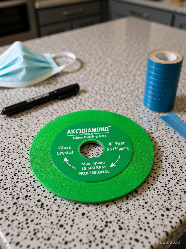 A K DIAMOND Glass Ceramic Cutting Disc , Diamond Ultra-Thin Saw Blade Snap Cutter(12 W)