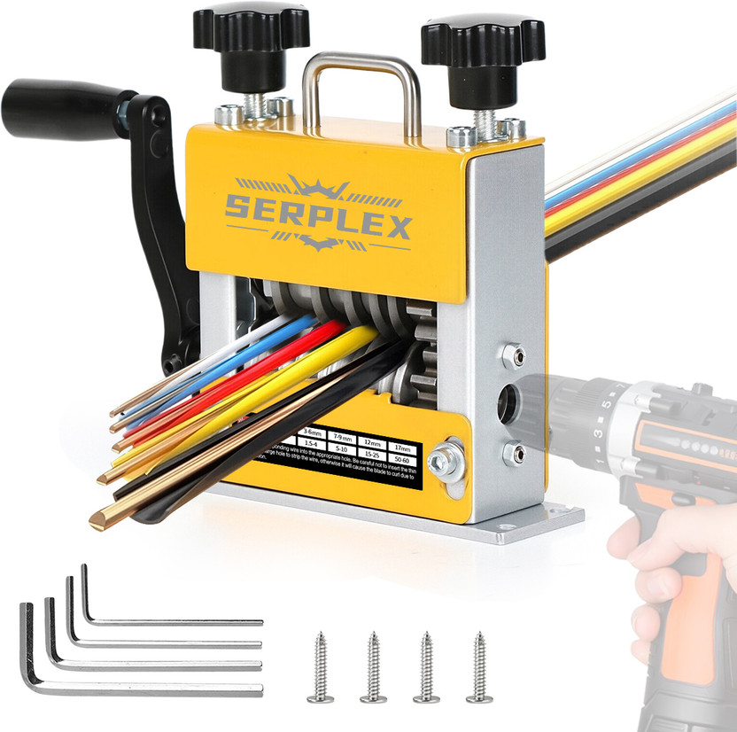 PROBEROS Dual Mode Multi Wire Stripper Tool Wire Stripper Machine 2 in 1 Drill Operated Manual Cable Stripping Tool Wire Cutter