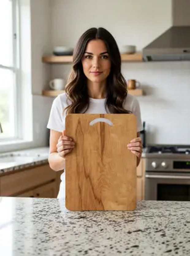 Click Nest Handcrafted Sheesham Wood Chopping Board | Reversible & Multipurpose Wooden Cutting Board(Brown Pack of 1)