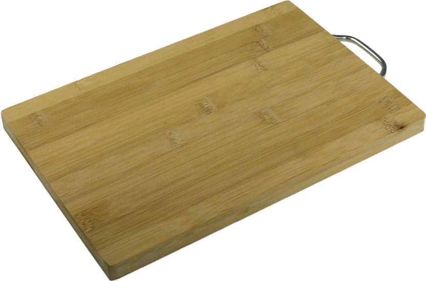 HopOffer Wooden Chopping Board With Stainless Steel Handle, Best For Kitchen Use Wooden Cutting Board(Brown Pack of 1)