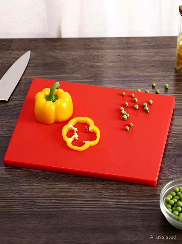 swift swift international Professional Kitchen Cutting Board Plastic Cutting Board(Red Pack of 1 Dishwasher Safe) - Flipkart Deal