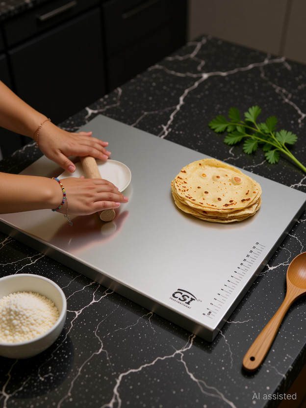 CSI CSI INTERNATIONAL CHOPPING CUTTING PAD, STAINLESS STEEL CUTTING CHOPPING BOARD KITCHEN 35×31 CM Stainless Steel Cutting Board(Steel Pack of 1) - Flipkart Deal