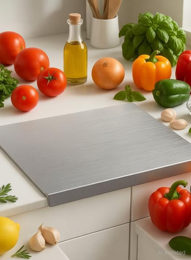 NORVIUM NORVIUM 41cmx31cm Premium Stainless Steel Chopping Board for Kitchen Stainless Steel Cutting Board(Steel Pack of 1 Dishwasher Safe) - Flipkart Deal