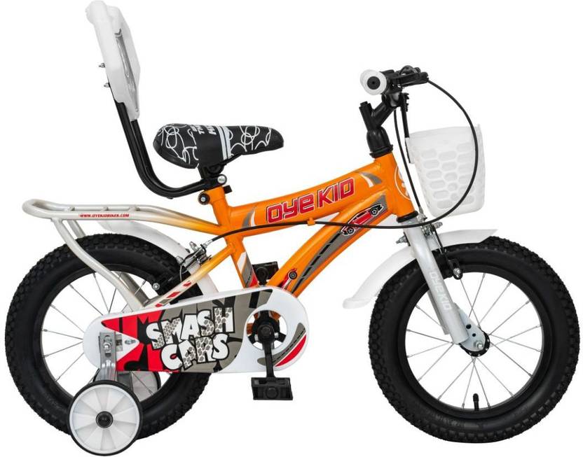 Oye Kid Bike 14 T Smash cars IBC Road Cyccle Kids Cycle with Back Rest
