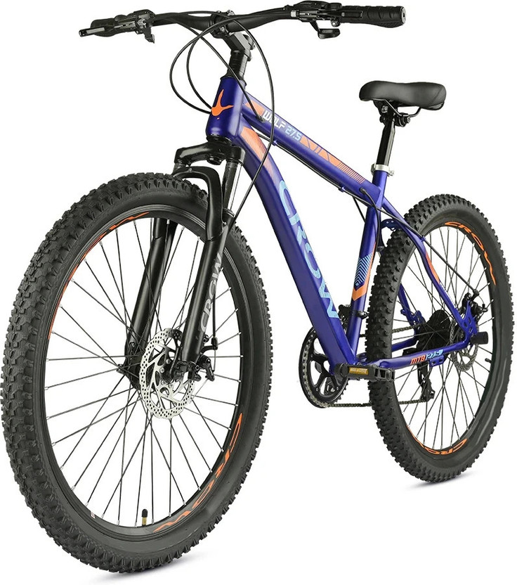 Crow WOLF DRAKEN 7 SPEED|geared|FRONT SUSPENSION|DUAL DISC 27.5 T (inch) Mountain Cycle(7 Gear, Multicolor, Only Front Suspension)