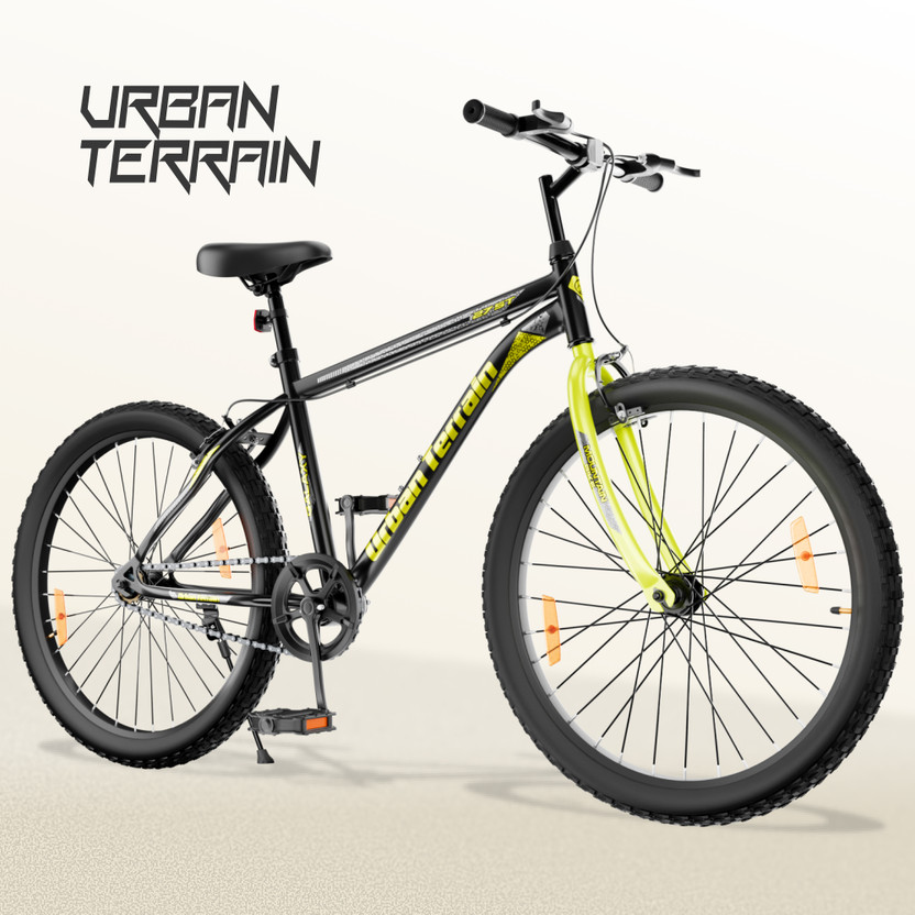 Urban Terrain Galaxy 27.5T High Performance MTB Cycles For Men With Complete Accessories 27.5 T (inch) Road Cycle(Single Speed, Black, Rigid)