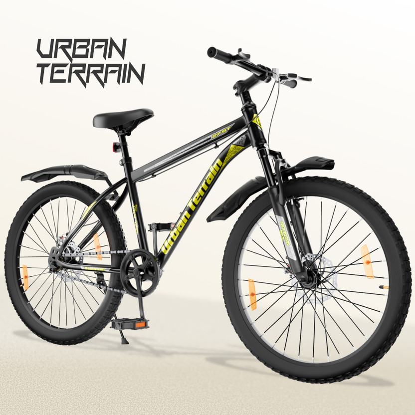 Urban Terrain Galaxy Pro 27.5T High Performance Mountain Cycles For Men With Dual Disc Brake 27.5 T (inch) Road Cycle(Single Speed, Green, Only Front Suspension)