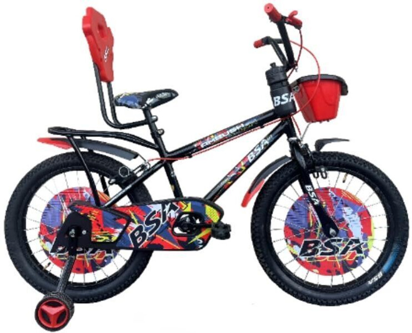 BSA AMBUSH Cycle with Fat Tyres BMX|Sporty mudguards|Stylish Choice for Adventurous Kids 18 T (inch) Fat Tyre Cycle(Single Speed, Black, Rigid)
