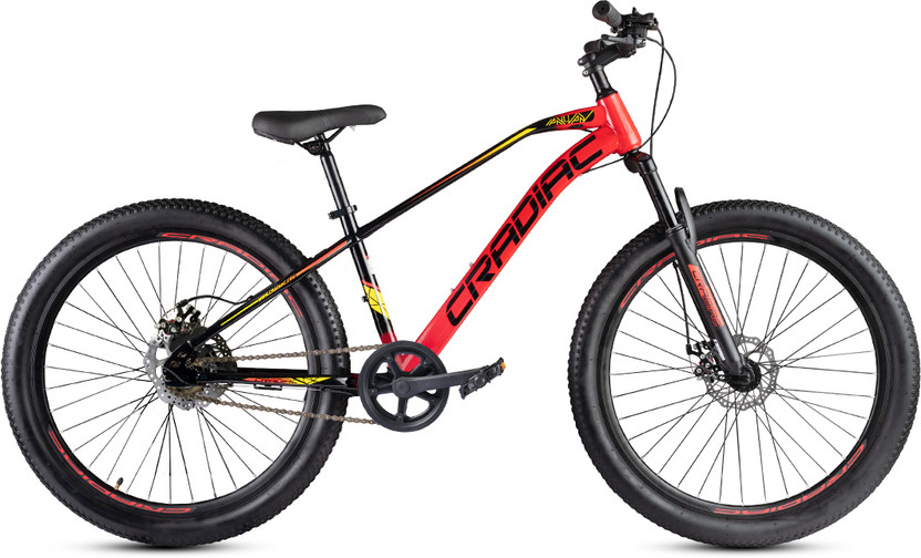 CRADIAC XC 90 SINGLE SPEED|FRONT SUSPENSION|DUAL DISC BRAKE 27.5 T (inch) Mountain Cycle(Single Speed, Red, Only Front Suspension)