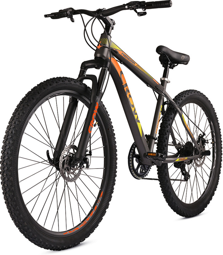 Crow MERIDIAN 7 SPEED |18.5INCH FRAME |GEARED |DUAL DISC BRAKE |FRONT SUSPENSION| 27.5 T (inch) Mountain Cycle(7 Gear, Multicolor, Only Front Suspension)