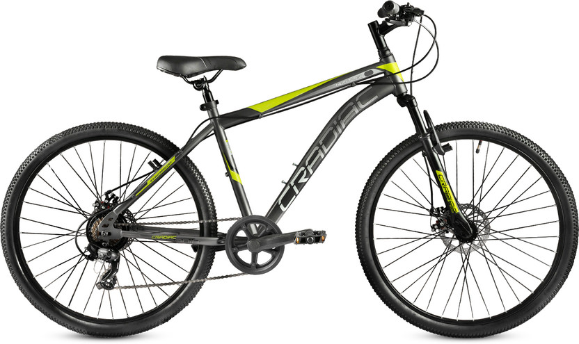 CRADIAC HUSTLER X7 7 SPEED|FRONT SUSPENSION FORK| DUAL DISC BRAKE|shimano gears 29 T (inch) Mountain Cycle(7 Gear, Grey, Only Front Suspension)