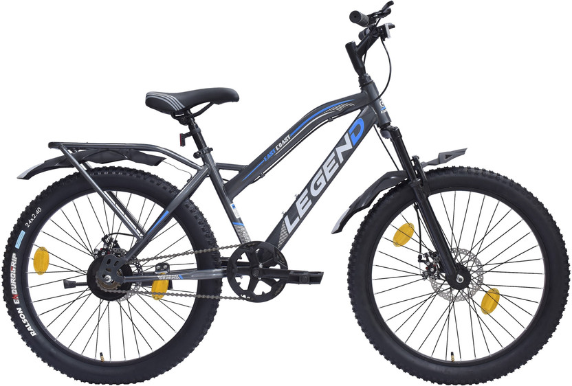 EAST COAST LEGEND 24T Bicycle Big Kids Boys & Girls 9 to 15 age 24 T (inch) Mountain Cycle(Single Speed, Grey, Only Front Suspension)