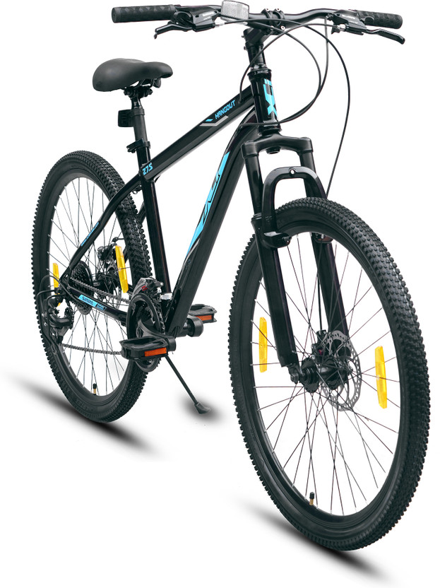 XCi Hangout Shimano Geared for Men TUF SHOX Suspension 27.5T (inch) Mountain Cycle 27.5 T (inch) Mountain Cycle(21 Gear, Black, Blue, Only Front Suspension)