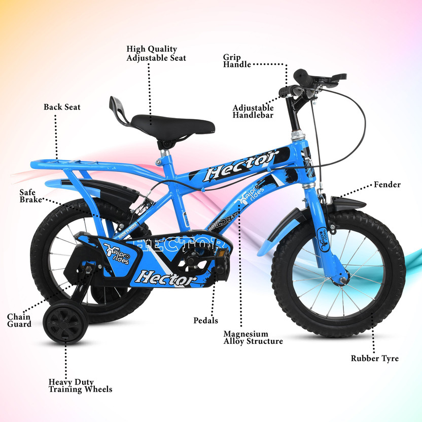 xaipro plus 14T HECTOR SKY BLUE HIGH QUALITY METAL RIM BICYCLE 14 T (inch) BMX Cycle(Single Speed, Blue, Rigid)
