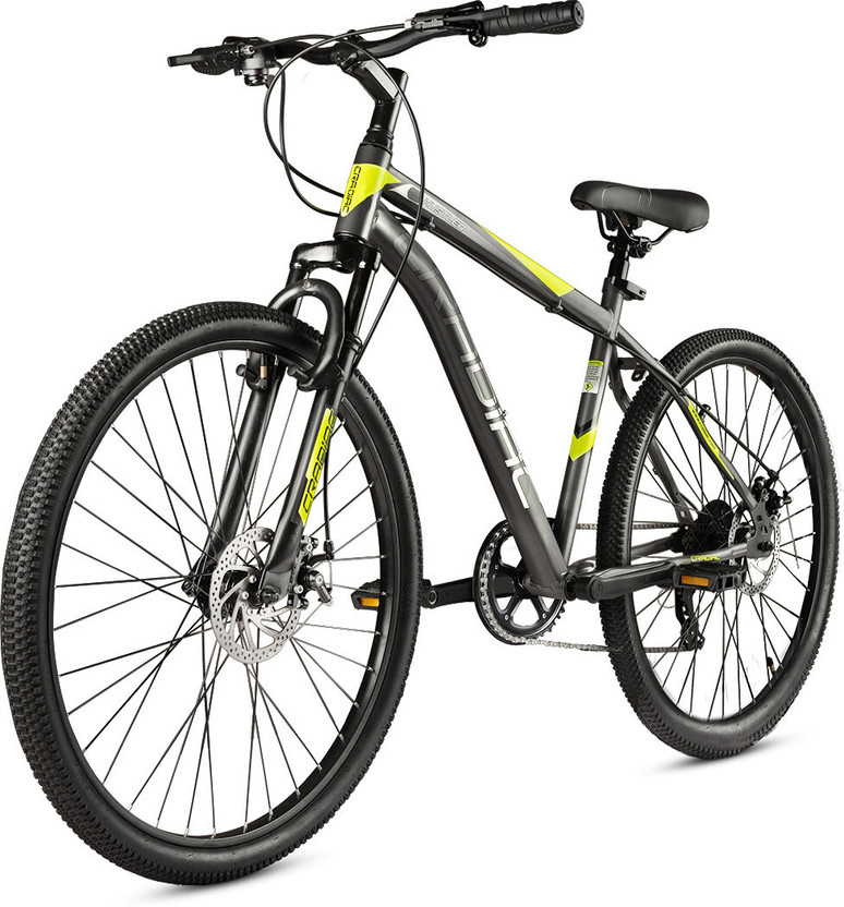 CRADIAC HUSTLER 7 SPEED|FRONT SUSPENSION|DUAL DISC BRAKE|shimano gears 26 T (inch) Mountain Cycle(7 Gear, Grey, Only Front Suspension)