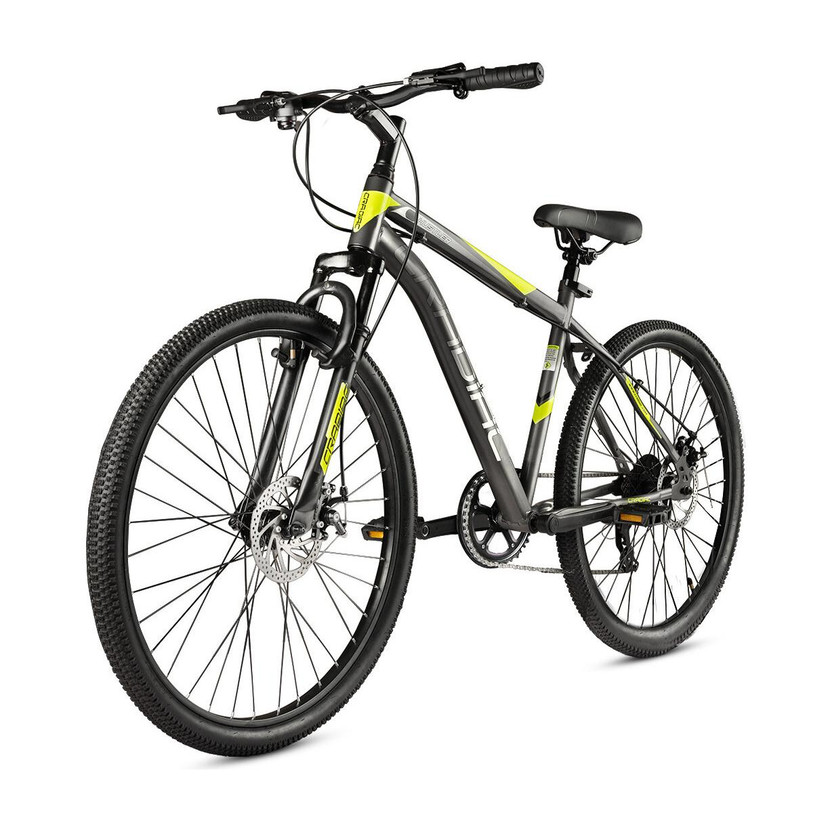 CRADIAC HUSTLER 7 SPEED|FRONT SUSPENSION|DUAL DISC BRAKE|shimano gears 26 T (inch) Mountain Cycle(7 Gear, Grey, Only Front Suspension)
