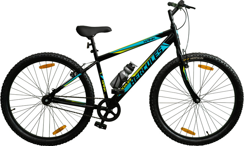 HERCULES Hank | 90% Assembled | Mountain Bike | Tool kit included | Ideal for 13+ Boys | 26 T (inch) Mountain Cycle(Single Speed, Black, Rigid)