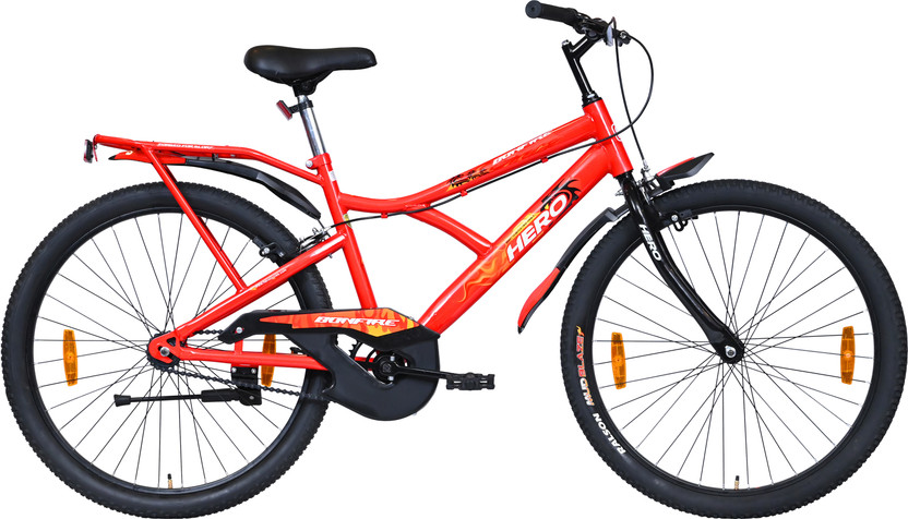 HERO HERO Bonfire 24 T (inch) Mountain Cycle(Single Speed, Red, Rigid) - Flipkart Deal