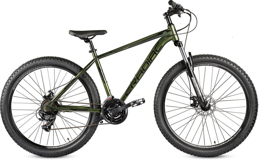 CRADIAC ALPHA LITE 21 SPEED|6061 ALLOY FRAME |DUAL DISC|LOCKOUT SUSPENSION|shimano gears 29 T (inch) Mountain Cycle(21 Gear, Green, Only Front Suspension)
