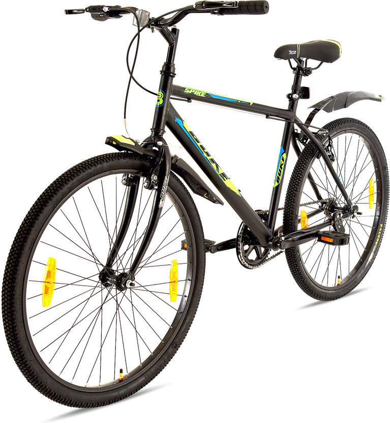 AVON SPIKE 26T Cycle for Men & Boys With V Brakes & Adjustable Seat for Comfort ride 26 T (inch) Hybrid Cycle/City Bike(Single Speed, Black, Rigid)
