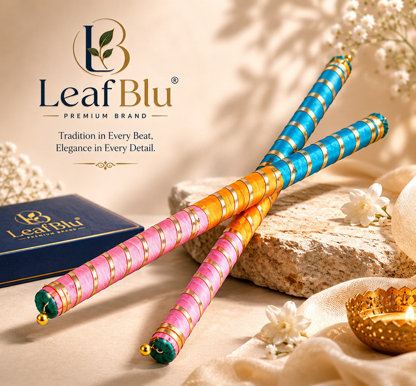 LeafBlu LeafBlu Premium Quality Navratri Wooden Dandiya Sticks for Garba Night (Pack of 1 Pair) Dandia Sticks(Multicolor) - Flipkart Deal