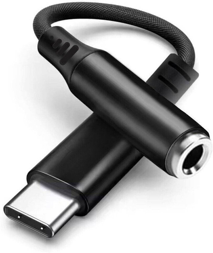 Aliens AUX Cable 1 A 0.12 m Aluminium Foil Type C to 3.5mm Audio Jack Cable, DAC Headphone / Earphone Converter Adapter| Hi-Fi Stereo Aux Cable Nylon Braided Material(Compatible with iPhone 17/16/15/Pro/Max,Samsung Galaxy S26/S25/S24,Google Pixel,OnePlus,