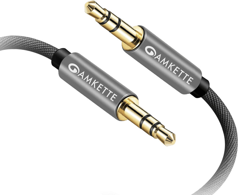 AMKETTE AMKETTE AUX Cable 1.5 m 616GR(Compatible with Mobile, Laptop, Tablet, Mp3, Gaming Device, Grey, One Cable, NA) - Flipkart Deal