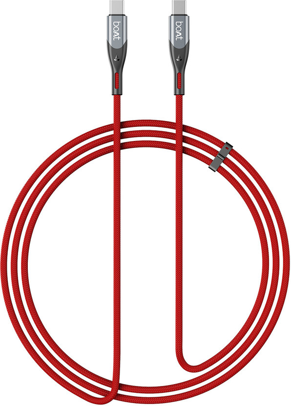 boAt Type C 1.2 m C to C 65W(Compatible with AllDevices with Type-C Port, Multicolor)
